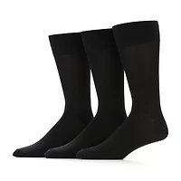 Stafford Microfiber Mens 3 Pair Big and Tall Crew Socks