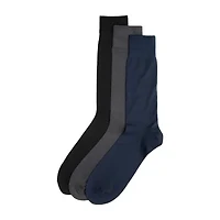 Stafford Microfiber Mens 3 Pair Big and Tall Crew Socks