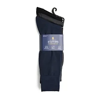 Stafford Microfiber Mens 3 Pair Big and Tall Crew Socks