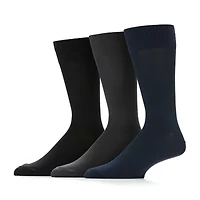Stafford Microfiber Mens 3 Pair Big and Tall Crew Socks