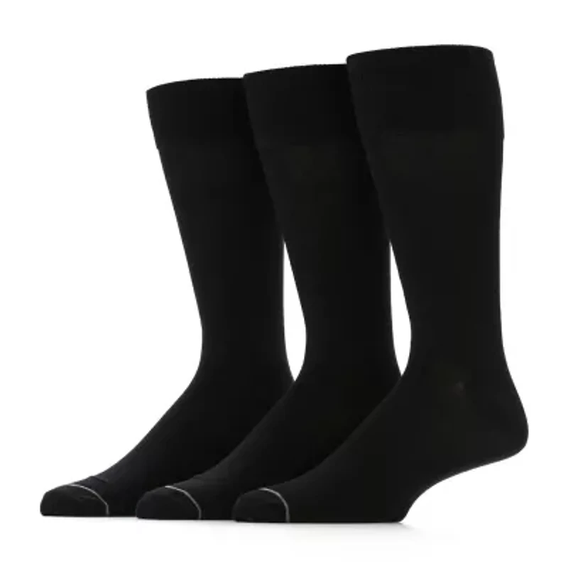 Stafford Super Soft Lux Mens 3 Pair Big and Tall Crew Socks