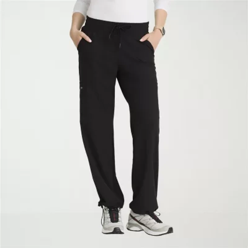 Barco One Bop703 Bounce 6-Pocket Mid-Rise Womens Plus Tall Stretch Fabric Moisture Wicking Scrub Pant