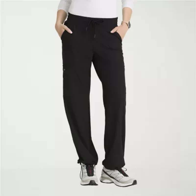 Barco One Bop703 Bounce 6-Pocket Mid-Rise Womens Stretch Fabric Moisture Wicking Scrub Pant