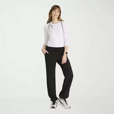 Barco One Bop703 Bounce 6-Pocket Mid-Rise Womens Stretch Fabric Moisture Wicking Scrub Pant
