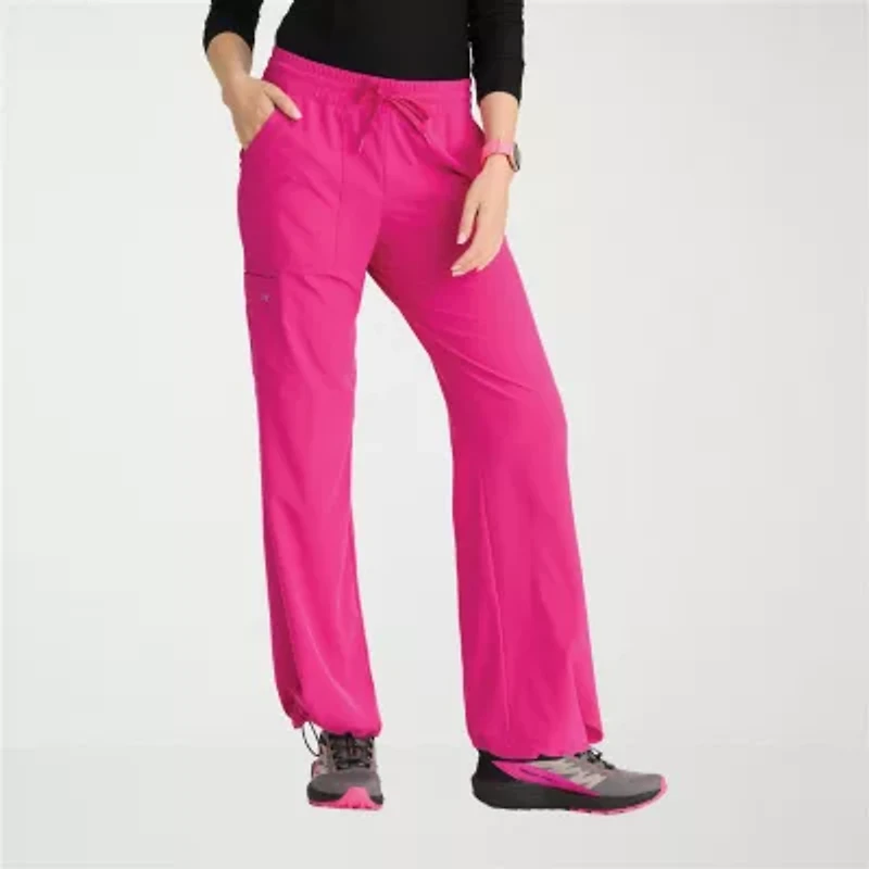 Barco One Bop703 Bounce 6-Pocket Mid-Rise Womens Stretch Fabric Moisture Wicking Scrub Pant
