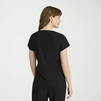 Barco One Bot273 Swing 1-Pocket Raglan Sleeve Tuck-In Womens Crew Neck Short Stretch Fabric Moisture Wicking Scrub Top