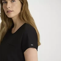 Barco One Bot273 Swing 1-Pocket Raglan Sleeve Tuck-In Womens Crew Neck Short Stretch Fabric Moisture Wicking Scrub Top