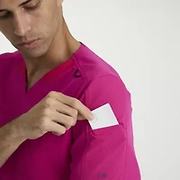 Barco One Bot195 Velocity 2-Pocket Mens V Neck Short Sleeve Stretch Fabric Moisture Wicking Scrub Top