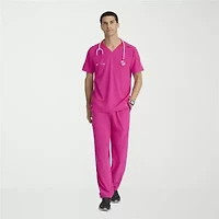 Barco One Bot195 Velocity 2-Pocket Mens Big and Tall V Neck Short Sleeve Stretch Fabric Moisture Wicking Scrub Top