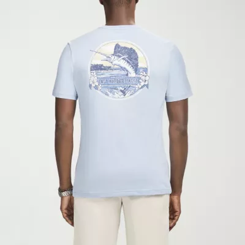 IZOD Saltwater Soft Wash Mens Crew Neck Short Sleeve Classic Fit Graphic T-Shirt