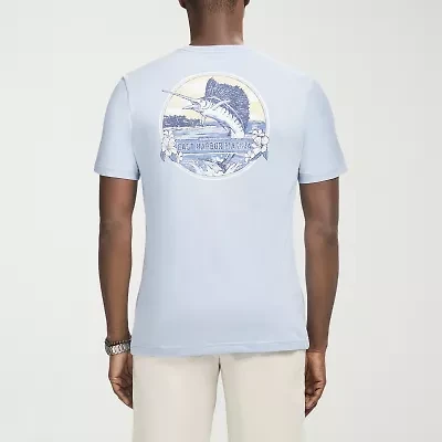 IZOD Saltwater Soft Wash Mens Crew Neck Short Sleeve Classic Fit Graphic T-Shirt