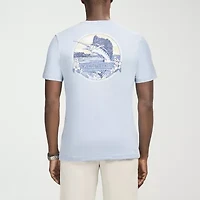 IZOD Saltwater Soft Wash Mens Crew Neck Short Sleeve Classic Fit Graphic T-Shirt