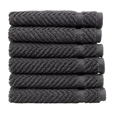 Linum Home Textiles Herringbone 6-pc. Quick Dry Washcloth