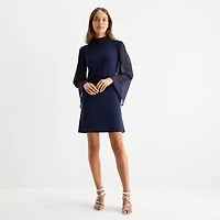MSK Womens 3/4 Sleeve Shift Dress