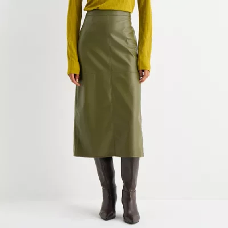 Worthington Womens Tall Midi Pencil Skirt