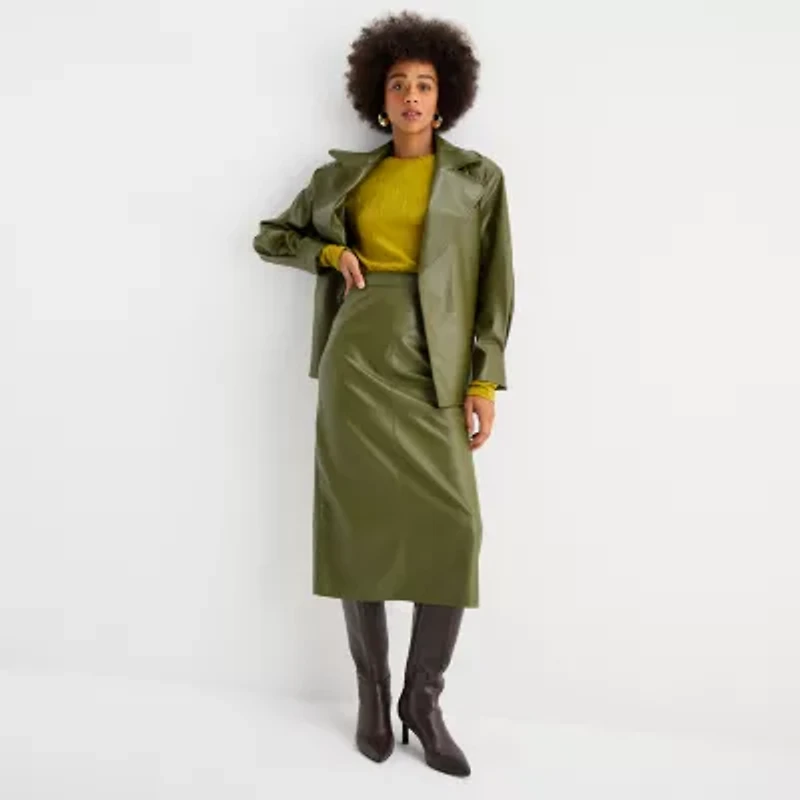 Worthington Womens Tall Midi Pencil Skirt