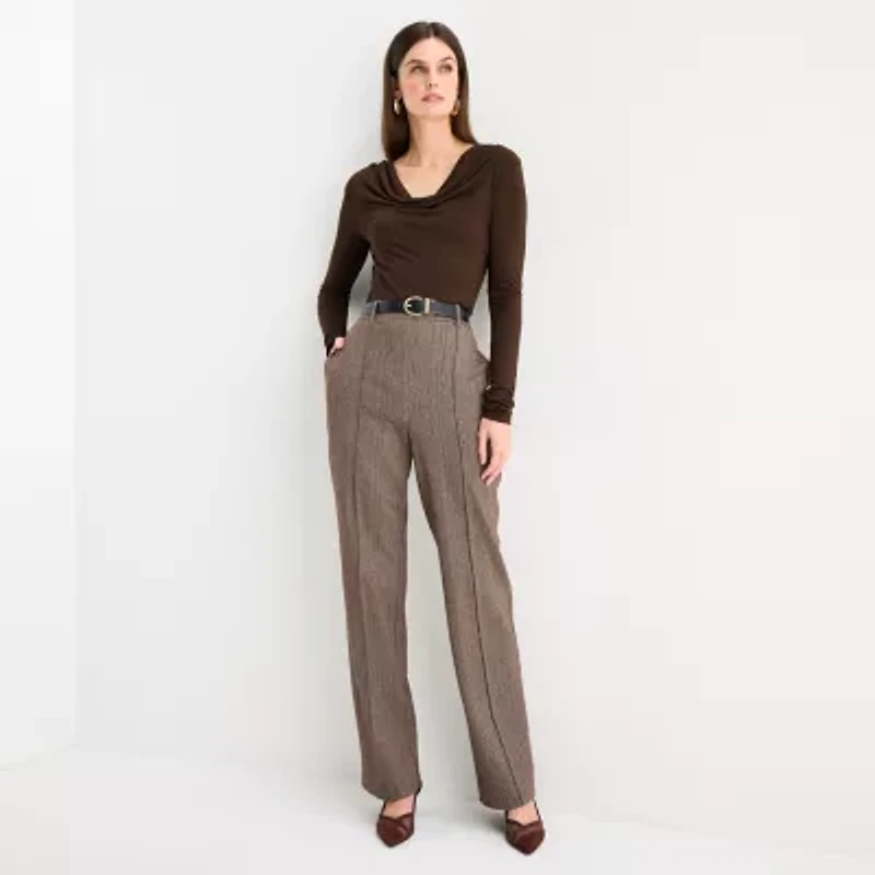 Worthington Womens Tall Straight Trouser
