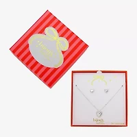 Bijoux Bar Delicates Womens Glass Heart 2-pc. Jewelry Set