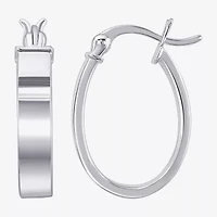 Womens 10K Gold Sterling Silver Oval Round 2 Pair Earring Set