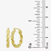 Womens 10K Gold Sterling Silver Oval Round 2 Pair Earring Set