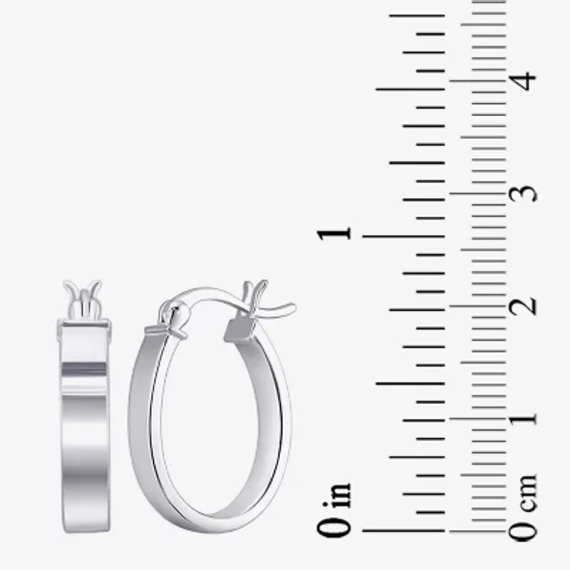 Womens 10K Gold Sterling Silver Oval Round 2 Pair Earring Set