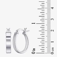 Womens 10K Gold Sterling Silver Oval Round 2 Pair Earring Set