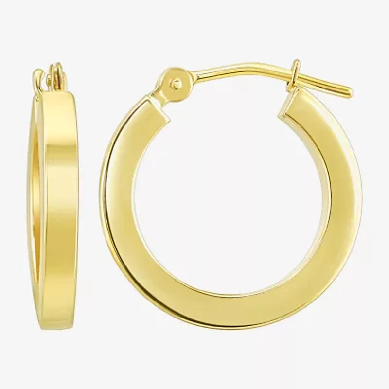 Womens 10K Gold Sterling Silver Oval Round 2 Pair Earring Set