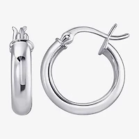 Womens 10K Gold Sterling Silver Oval Round 2 Pair Earring Set