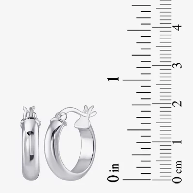 Womens 10K Gold Sterling Silver Oval Round 2 Pair Earring Set