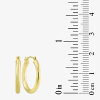 Womens 10K Gold Sterling Silver Oval Round 2 Pair Earring Set