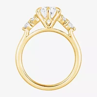 (F / Vs2) Womens 2 7/8 Ct. T.W. Lab Grown White Diamond 10K Gold Oval Engagement Ring