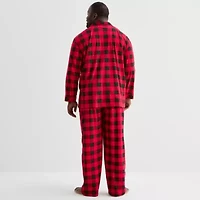 St. John's Bay Mens Long Sleeve 2-pc. Big and Tall Pajama Sets