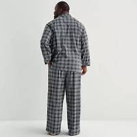 St. John's Bay Mens Long Sleeve 2-pc. Big and Tall Pajama Sets