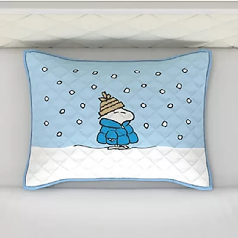 Peanuts Puff Pup Snoopy Reversible Quilt Set