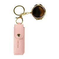 Pink Sky Lipstick Holder & Compact Key Ring Set