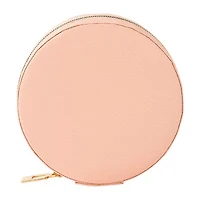 Pink Sky 3-Compartment Round Jewelry Case