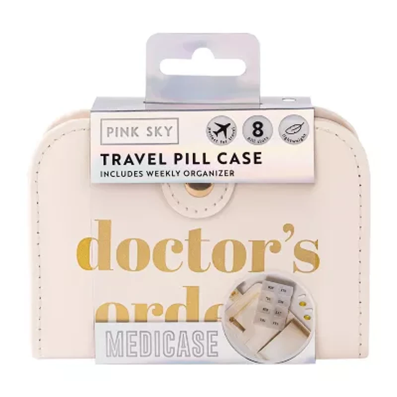 Pink Sky Doctor's Orders Compact Travel Pill Case