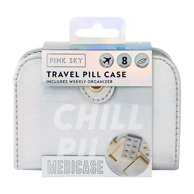 Pink Sky Chill Pills Compact Travel Pill Case