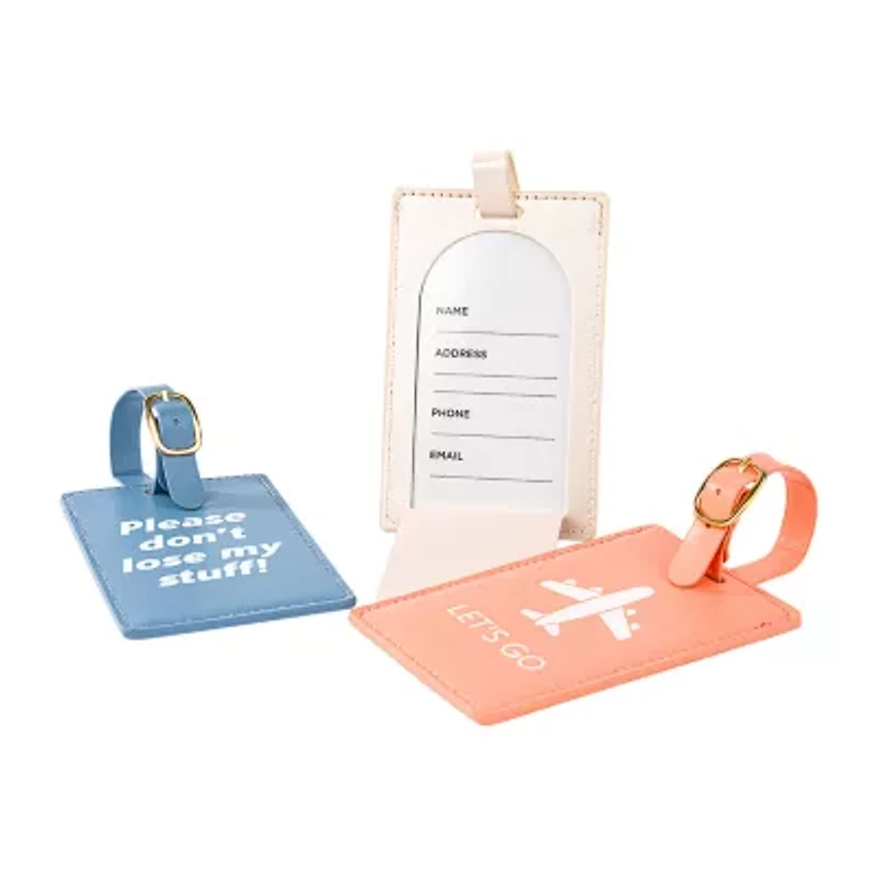 Pink Sky 3-pack Luggage Tag Set