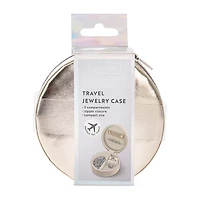 Pink Sky 3-Compartment Round Jewelry Case