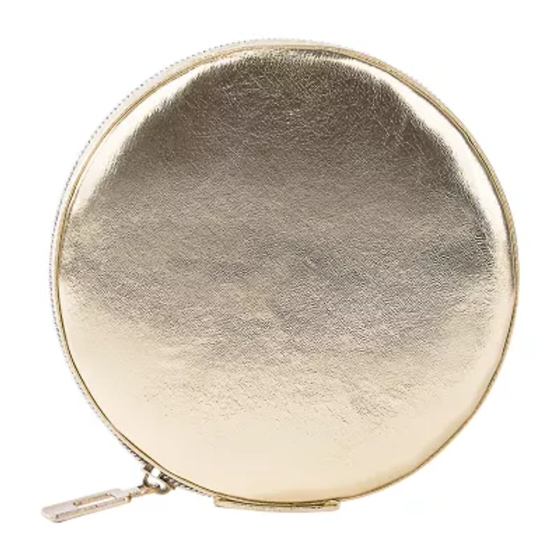 Pink Sky 3-Compartment Round Jewelry Case