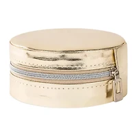 Pink Sky 3-Compartment Round Jewelry Case