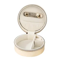 Pink Sky 3-Compartment Round Jewelry Case