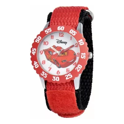 Disney Cars Time Teacher Kids Red Strap Watch