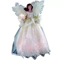 Kurt Adler 14.5" Ivory Angel Lighted Christmas Tree Topper