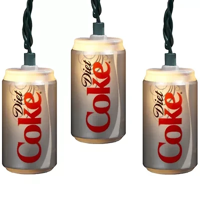 Kurt Adler 10-Light Diet Coke Can Light Set