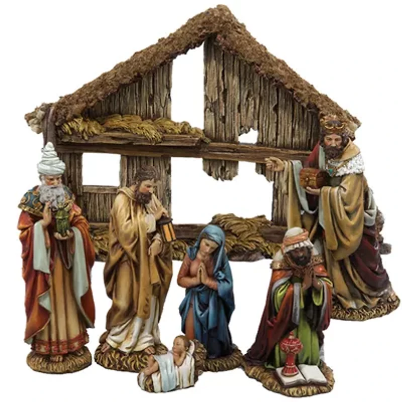 Kurt Adler 6-Inch Resin Nativity Set of 7