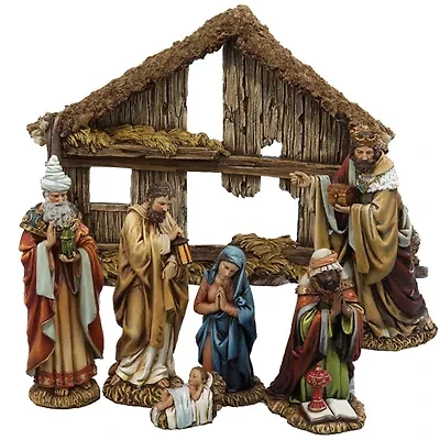 Kurt Adler 6-Inch Resin Nativity Set of 7