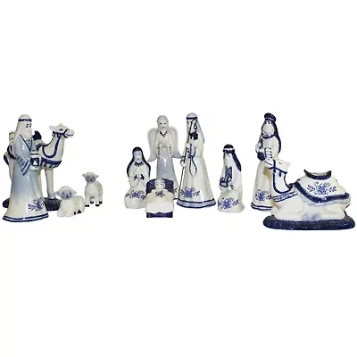 Kurt Adler 11-pc. Delft Blue Nativity Set