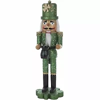 Kurt Adler Irish Nutcracker On Shamrock Base